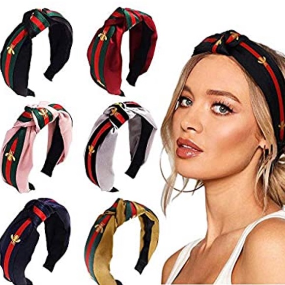 Accessories - 5 For $15 bundle ( set 2 headbands pink /deep red)